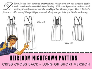 Heirloom Nightgown Pattern, Size 6 - 16, Digital Download