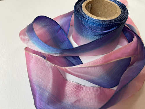 Ombre Rayon Ribbon, Pink To Purple 1 1/2