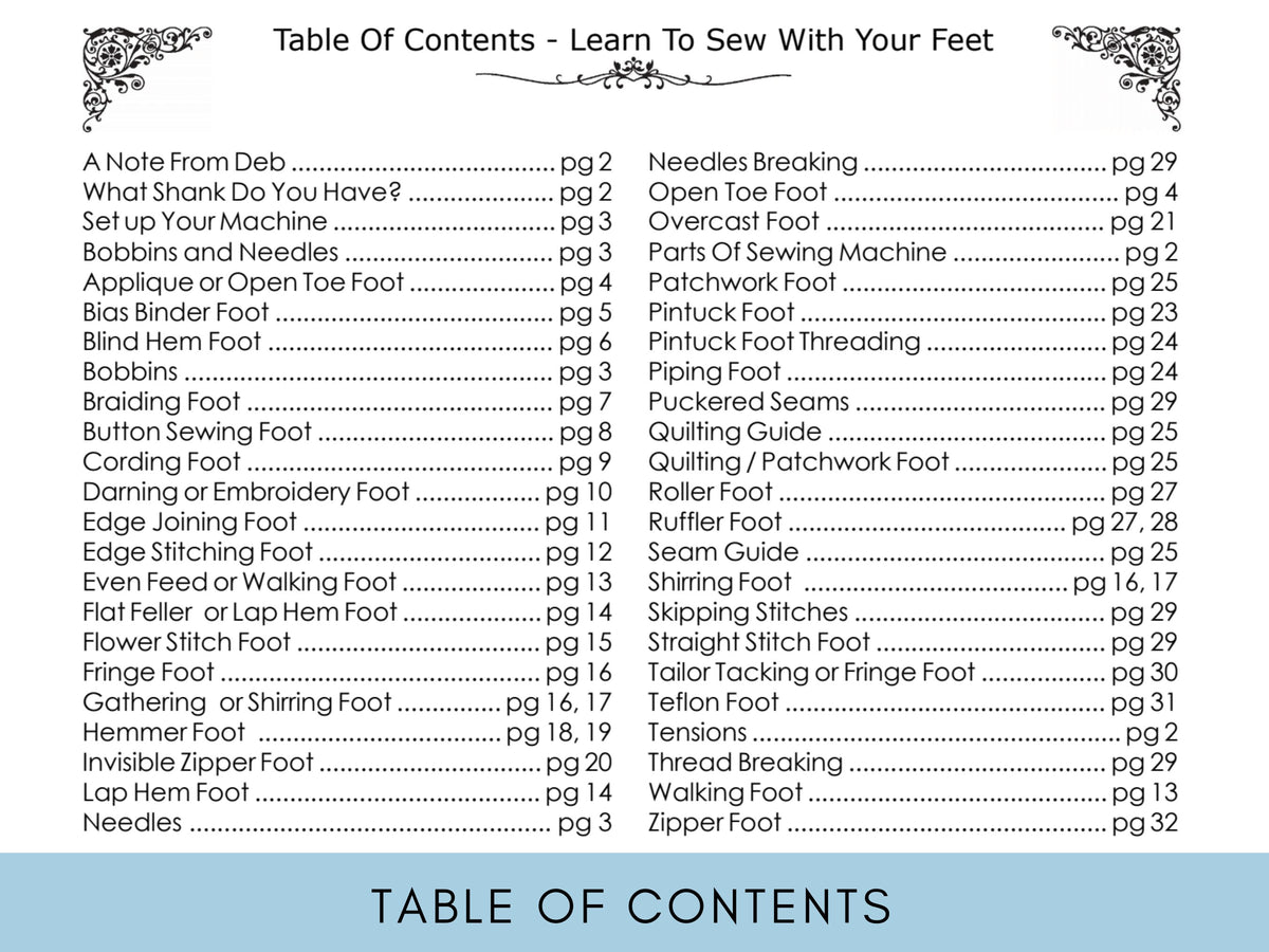 ï¸ Learn To Sew With Your Feet, 34 Presser Feet Covered - Instant Deli â Labours of Love Sewing