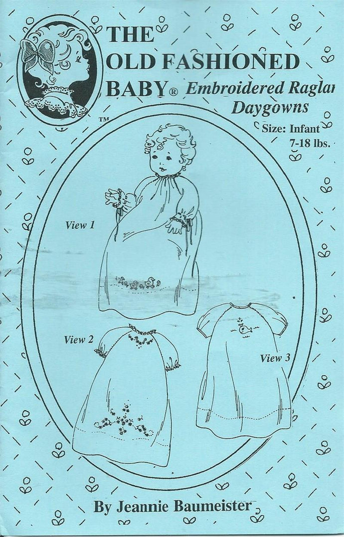 Embroidered Raglan Daygowns, Size Infant  7 - 18 Lbs.