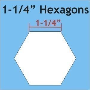 Hexagon Paper Pieces / 1 1/4