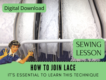 Learn to join two pieces of lace together flawlessly, matching the pattern in this step-by-step sewing lesson. Sewing lace by machine can be tricky because of its fineness and open areas. The techniques shown in this class will make your joins invisible. You will use it for your heirloom sewing, veils, bridal, christening gowns, blouses, camisoles, hankies and more.