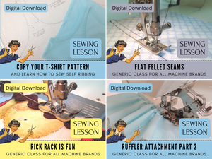 📩 Sewing Lesson Bundle 1 - 48, Two Bonus Lessons Hemmer Lesson Promotion
