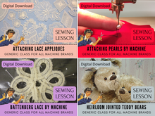 📩 Sewing Lesson Bundle 25 - 48 and the Bonus Class, Digital Delivery