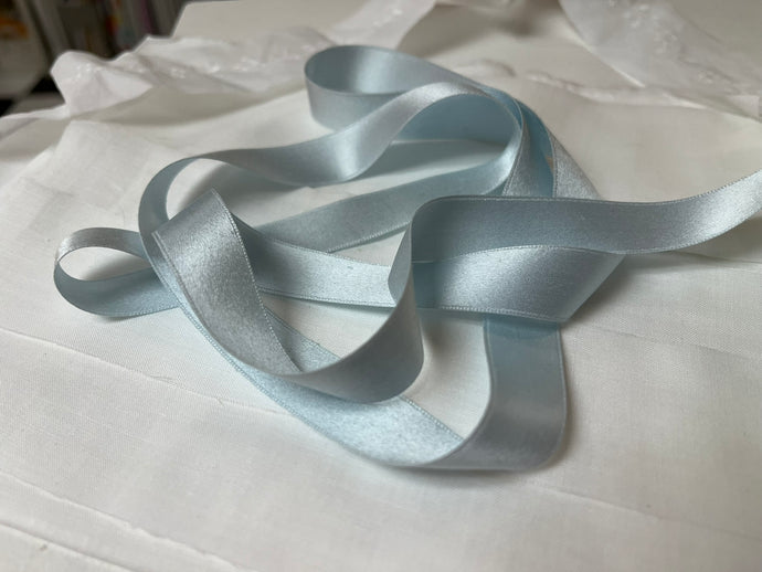 Blue Silk Satin Ribbon in the width of 5/8