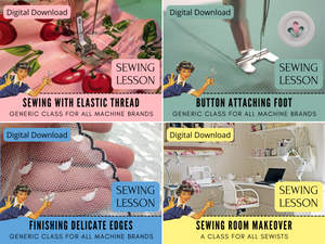 📩 Sewing Lessons Bundle 1 - 24 and Bonus Class, Digital Delivery