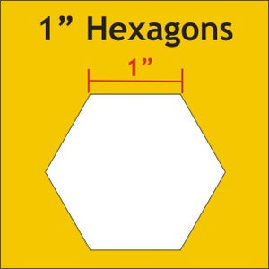 Hexagon Paper Pieces / 1" - 100 Pieces