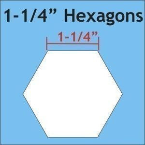 Hexagon Paper Pieces / 1 1/4" - 75 Pieces