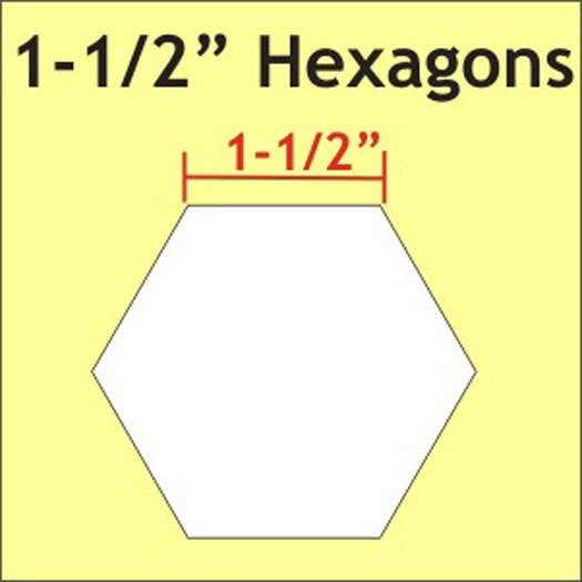 Hexagon Paper Pieces / 1 1/2
