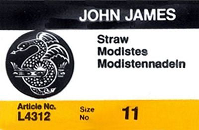 John James Milliner/Straw Hand Sewing Needles, Size 11