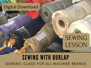 Learn the basics of sewing with burlap in this step-by-step sewing lesson tutorial. Discover the best techniques for handling this rugged material and creating a polished finished product. From threading your sewing machine and selecting the right needle to preparing the fabric to sew, this sewing lesson covers everything you need to know to start working with burlap like a pro.