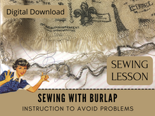 Learn the basics of sewing with burlap in this step-by-step sewing lesson tutorial. Discover the best techniques for handling this rugged material and creating a polished finished product. From threading your sewing machine and selecting the right needle to preparing the fabric to sew, this sewing lesson covers everything you need to know to start working with burlap like a pro.