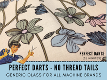 In this sewing lesson, you will learn how to sew darts with no thread tails, which means no puckering or sewing machine jamming. You will have a perfectly smooth finish on the points and ends of your darts. There are two methods I'll teach you for sewing machine darts.