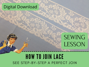 Learn to join two pieces of lace together flawlessly, matching the pattern in this step-by-step sewing lesson. Sewing lace by machine can be tricky because of its fineness and open areas. The techniques shown in this class will make your joins invisible. You will use it for your heirloom sewing, veils, bridal, christening gowns, blouses, camisoles, hankies and more.