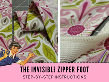 In this sewing lesson tutorial, you will learn how to install an invisible zipper using the sewing machine. When you install an invisible zipper it should be hidden within the pattern of the fabric. You can use a generic foot or get one for the brand of your machine Bernina, Brother, Pfaff, Janome and Singer.