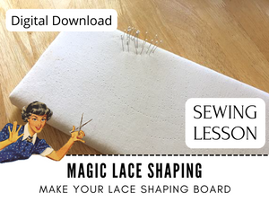 Learn to do lace shaping for Heirloom Sewing in this step-by-step sewing lesson. Also called French sewing by machine this type of sewing is simply beautiful and so easy - all you need is a straight stitch and zig-zag. You will be able to confidently make lace shapes to use when making heirloom nightgowns and more.