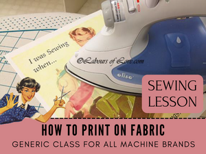 Printing on fabric is a great way to personalize your sewing. In this sewing lesson you will learn to print on a variety of fabrics in a variety of different ways. We will go over everything so you will be confident to get started. This will take your sewing projects to a new level. This is a generic sewing tutorial that applies to all makes and brands of sewing machines and all levels of sewists. 