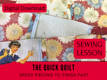 Not only is this an easy quilting lesson, but it's also a great opportunity to learn to sew. You'll love the finished product - a gorgeous baby blanket that makes the perfect baby gift for a shower or toddler. Measuring approximately 45" x 61", this quilt makes for a fun sewing tutorial that can be completed on any brand of sewing machine. 