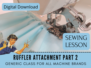 Part 2 - Learn even more about the ruffler attachment in this step-by-step sewing lesson. This foot is perfect for making yards and yards of perfect ruffles on your sewing machine. Sewing machine accessories even vintage ones are wonderful additions to your sewing machine feet collection. They have not changed over the years. In this sewing tutorial, you will find out if vintage feet will fit your current machine.