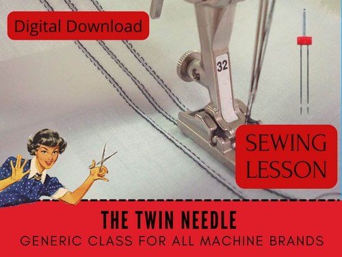 Use a twin needle to create two rows of stitching that form pintucks. This is a group of three pintucks done by machine. You can learn to sew in this sewing lesson for beginners on using the twin needle.
