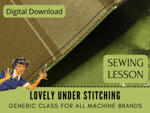 Under stitching is easy to do and holds a facing or lining to the inside and remains unseen. It’s stitching that is sewn close to the seam line holding the graded seam allowance to the facing or lining. This step-by-step sewing class will walk you through everything you need to know to achieve perfect results.